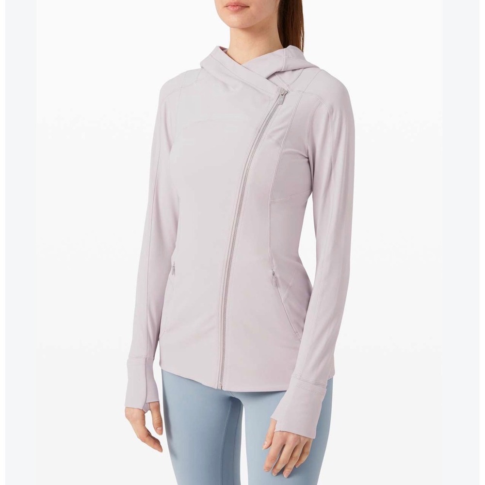 Lululemon Every Journey Hoodie II Iced Iris Asymmetrical Zip Hoodie Size 8